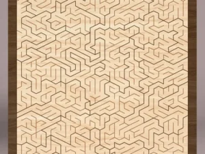 Puzzle en Bois Artisanal Motif Labyrinthe – Jeu Éducatif Stimulant