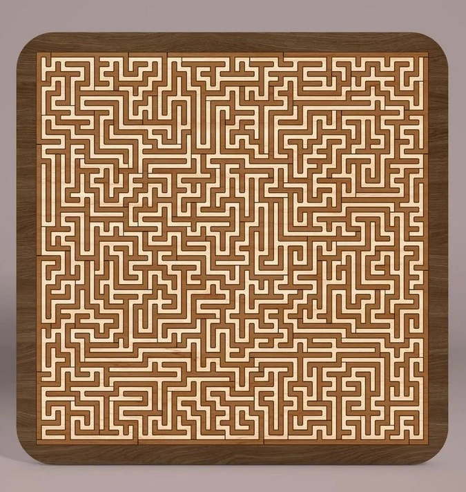 Puzzle Labyrinthe en Bois Artisanal Éducatif