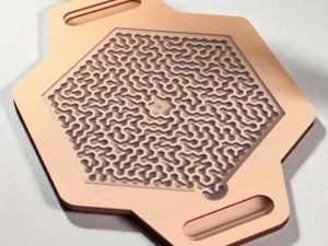 Labyrinthe à Bille Hexagonal en Bois Artisanal Montessori