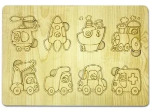 Puzzle Véhicules en Bois Artisanal