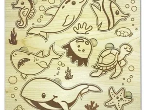 Puzzle Animaux Marins en Bois Artisanal