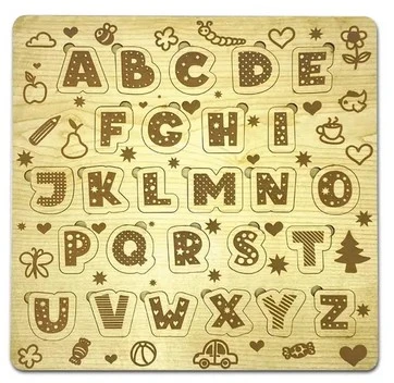 Puzzle Alphabet A à Z en Bois Artisanal