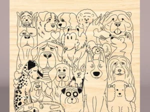Puzzle en Bois Chiens Drôles Artisanal